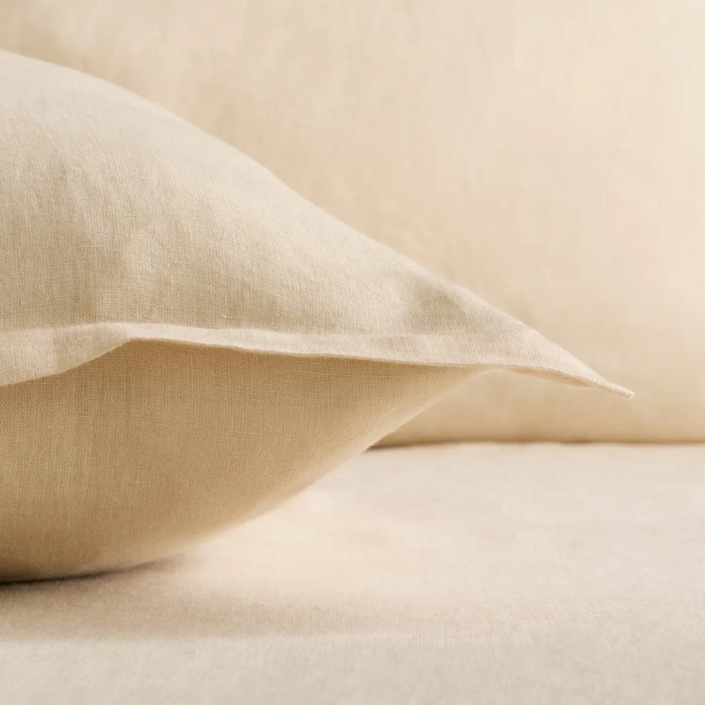 NWOT QUINCE Set Of 2 European Linen Euro Shams Oat 5070 - Picture 5 of 9